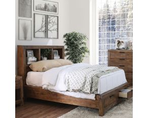 Mcallen Queen Bed in Weathered Light Oak