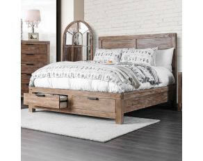 Wynton California King Bed in Weathered Light Oak