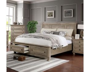 Wells California King Bed in Gray