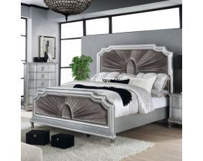 Aalok California King Bed in Silver Warm Gray