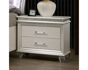 Maddie Nightstand in Pearl White