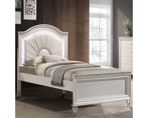 Allie Full Bed in Pearl White