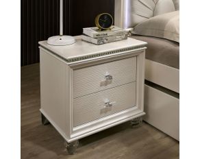 Allie Nightstand in Pearl White