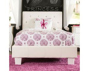 Velen Twin Bed in White