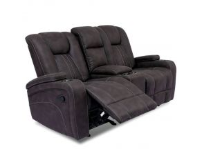 Amirah Glider Loveseat in Dark Gray