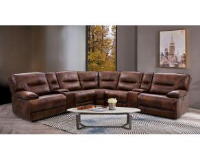 Louella Power Sectional in Brown