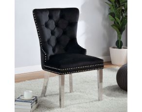 Jewett Set of 2 Wingback Chairs in Black