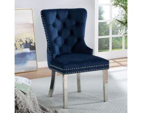 Jewett Set of 2 Wingback Chairs in Blue