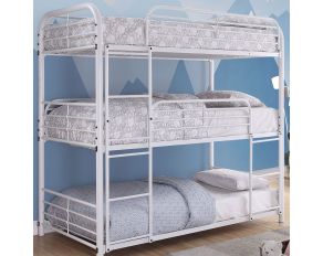 Opal II Triple Bunk Bed in White