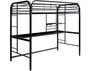 Opal III Twin Loft Bed in Black