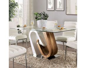 Cilegon Dining Table in White Natural Tone