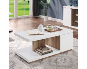 Moa Cocktail Table in White Natural Tone