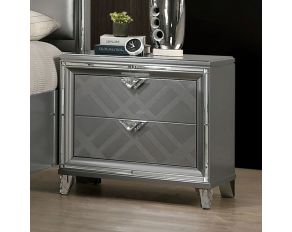 Emmeline Nightstand in Silver