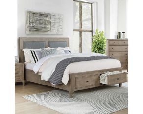 Anneke California King Bed in Wire Brushed Warm Gray