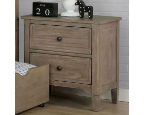 Vevey Nightstand in Wire-Brushed Warm Gray