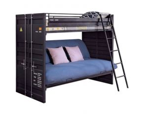 Lafray Twin Bunk Bed in Black