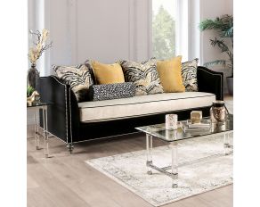 Maya Sofa in Black and Beige