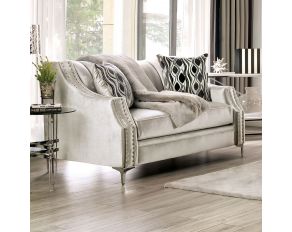 Elicia Loveseat in Silver