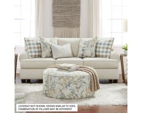 Cardigan Loveseat in Ivory