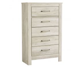 Ashley Furniture Bellaby Five Drawer Chest in Whitewash