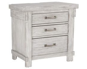 Ashley Furniture Brashland Three Drawer Nightstand in White