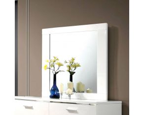 Carlie Square Mirror in White