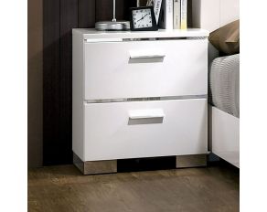 Carlie 2-Drawer Nightstand in White