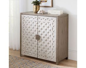 Chatfield Accent Console in Antique White Finish with Tobacco Tops