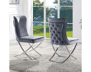 Wadenswil Side Chair Set of 2 in Gray