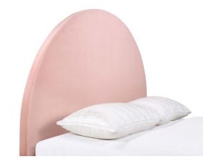 June Queen and Full Upholstered Headboard in Blush