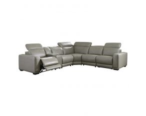 Correze 6-Piece Power Reclining Sectional with Console in Gray