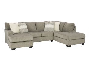 Creswell 2-Piece Sectional Left Arm Facing Sofa Chaise in Stone