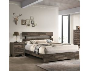 Atticus Platform Bedroom Collection in Brown