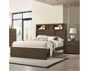 Hendricks Panel Bedroom Collections in Walnut Finish