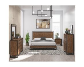 Hendrick Panel Bedroom Set in Brown and Black