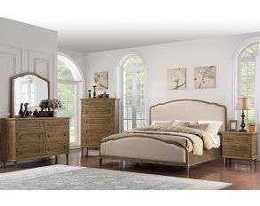 Interlude Upholstered Bedroom Set in Sandstone