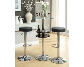 Bar Set 2 in Black And Chrome