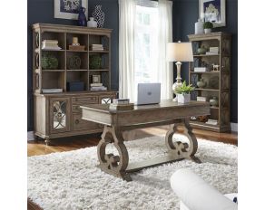 Simply Elegant Office Set in Heathered Taupe Finish