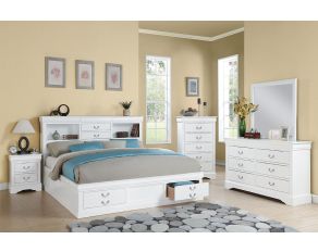 Louis Philippe III Storage Bedroom Collections in White