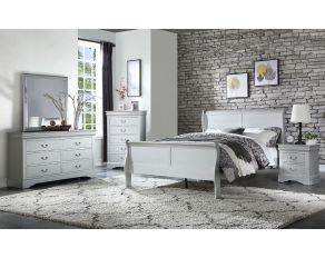 Louis Philippe Sleigh Bedroom Collections in Platinum