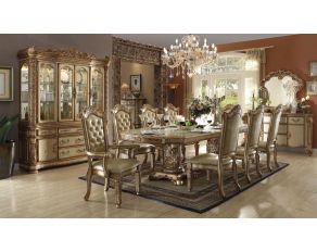 Vendome Dining Set in Gold Patina and Bone