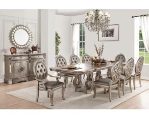 Northville Rectangular Dining Set in Antique Silver