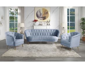 Bayram Living Room Set in Light Gray