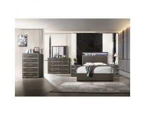 Escher Panel Bedroom Collections in Gray Oak