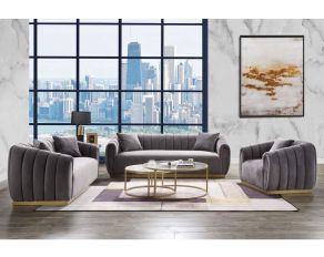 Elchanon Living Room Set in Gray