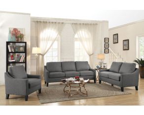 Zapata Living Room Set in Gray Linen