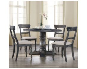 Leventis Pedestal Dining Set in Weathered Gray