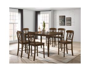 Dylan Counter Height Dining Set in Walnut Finish