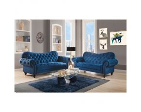 Iberis Living Room Set in Navy