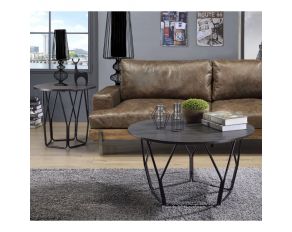 Sytira Coffee Table Set in Espresso and Black